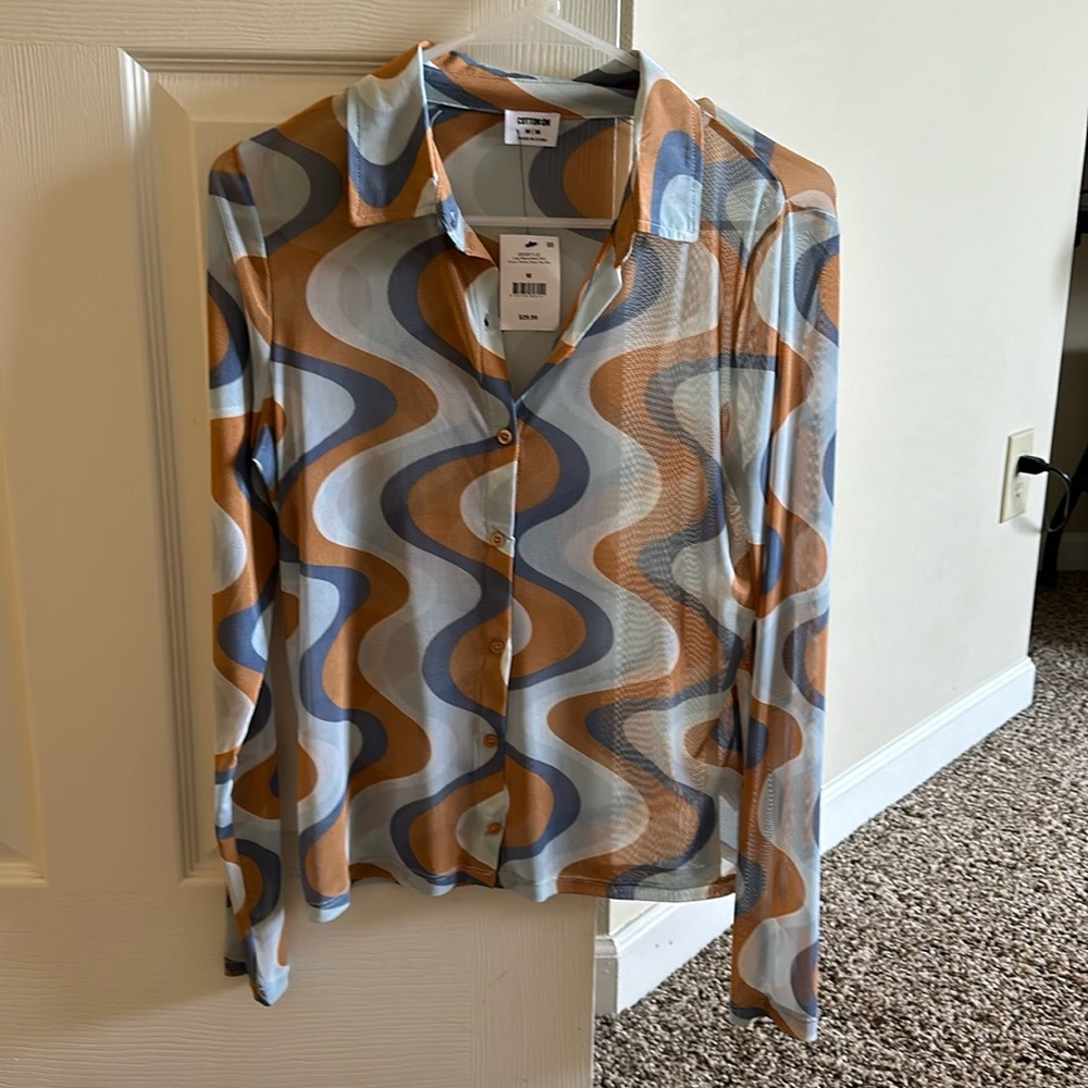 Long Sleeve Mesh Shirt